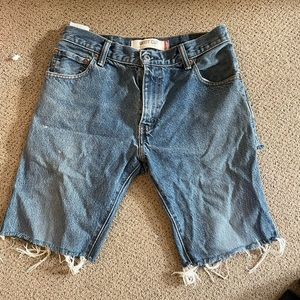 Levi’s cut off shorts with booty cuts